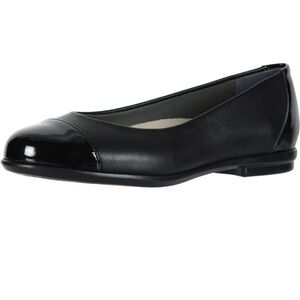 SAS Scenic Cap Toe Black/Black Patent Womens Ballet Flat Shoes Size 11 M